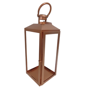 Lanterne en fer décorative pour la maison F33 placage de cuivre ensemble de 3 bougeoirs et votifs de taille standard pour la décoration de Noël - Product Image 4