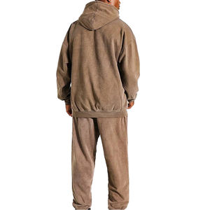 Conjunto Deportivo de 2 Piezas para Hombre, Estilo Lavado Ácido, con Estampado, Hombros Caídos, Sudadera con Capucha y Pantalones, Chándal para Chico - Product Image 6