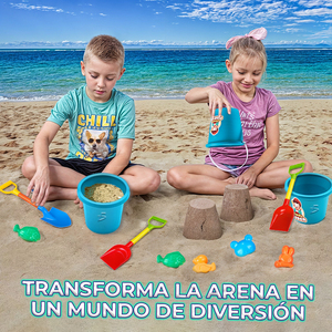 Set da Spiaggia per Bambini, Secchiello e Palette in Plastica Pieghevoli e Morbide per Giochi in Piscina - Product Image 5