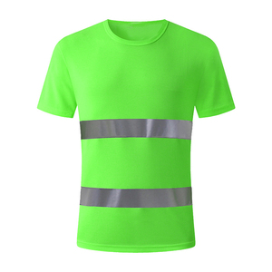 Personnaliser Logo Respirant Haute Visibilité Bandes Réfléchissantes Vêtements de Sécurité Hi Viz Manches Courtes Patchwork Séchage Rapide T-Shirt Pour Hommes - Product Image 1