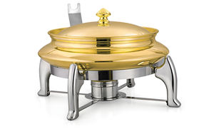 Best Electric <b>Food</b> <b>Warmer</b> Copper Chafing Dish for Weddings Round Pattern for Hotels and Restaurants - Product Image 2