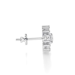 Round Cut Diamond <b>Halo</b> Style Stud <b>Earrings</b> For Women - Product Image 5