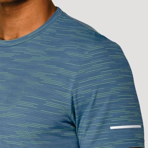 Logotipo personalizado 100% algodón slim fit tamaño manga corta cuello redondo cuello sólido liso Jersey camiseta para hombres - Product Image 2