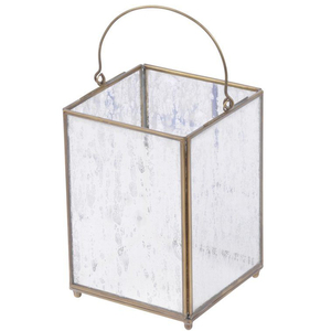 Porte-bougies à levier, boîte métallique en verre - Product Image 3