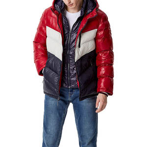 Chaqueta acolchada ligera para hombre de invierno, abrigo personalizado con cuello levantado para exteriores, chaquetas acolchadas - Product Image 4