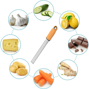 Cocina multifunción de acero inoxidable con mango resistente, rallador de verduras y cítricos, trituradora de queso, herramienta Zester de limón, rallador de queso - Product Image 4