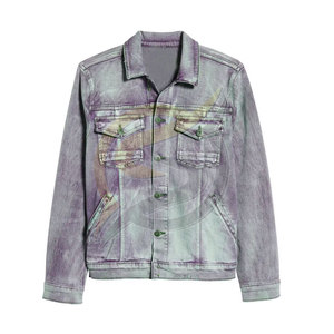 Chaqueta Vaquera para Hombre con Lavado Ácido, Prenda Exterior de Moda, Chaqueta Vaquera para Hombre con Protección Contra la Decoloración - Product Image 2