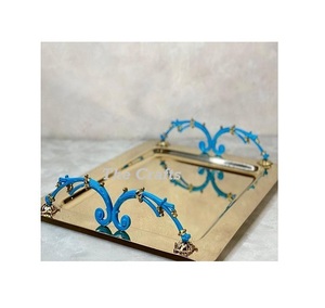 Plateau de service en aluminium de qualité supérieure, taille et forme personnalisées Hotelware Fruits Dessert Food and Snacks Tray - Product Image 6