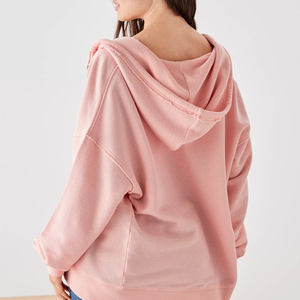 Sudadera Corta con Capucha para Mujer, Primavera 2025, Nueva, de Lujo, Casual, con Cierre Completo y Doble Cierre, Cuello Alto, Transpirable, 100% Algodón - Product Image 5