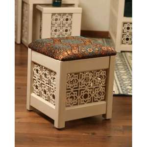 Handmade Moroccan Tabouret <b>Pouf</b> Ottoman Boho Decorative <b>Footstool</b> Cushion Traditional Berber Home Living Room Furniture - Product Image 1