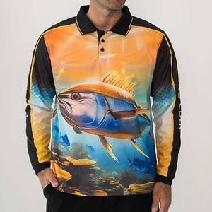 Polos de pesca unisex con protección solar UPF50 + personalizados de calidad superior, productos de pesca, polos de pesca de manga larga - Product Image 5