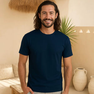 Ultifresh Casual Unisex <b>T</b>-<b>Shirt</b> 100% Cotton Woven Anti-Stain Silk Screen Printed Embroidered Custom Logo Solid Back Neck O-Neck - Product Image 5