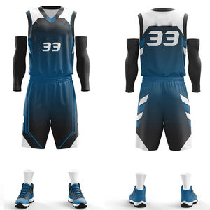 Ensembles d'uniformes d'équipe de basket-ball par sublimation maillots de football vierges personnalisés uniformes de basket-ball pour hommes avec logo personnalisé - Product Image 2