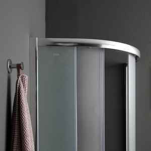 Box Doccia Semicircolare Koricini Genova Italia 90x90cm con Porte in Vetro Satinato da 6mm - Product Image 3