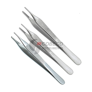 Pinzas Adson con Insertos de Carburo de Tungsteno, Puntas de Agarre de Acero Inoxidable para Suturas - Product Image 4