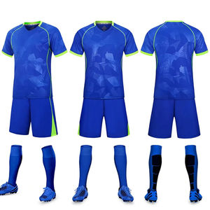 Ensemble d'uniformes de football unisexe de haute qualité Maillot de haute équipe Vêtements de football avec logo personnalisé brodé Survêtement inclus - Product Image 1