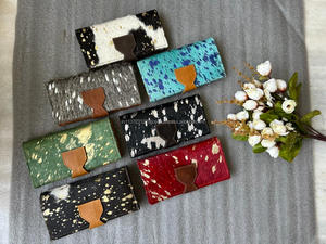 Nuevo y elegante embrague de cuero de piel metálica para ocultar el pelo, tarjetero ATM de cuero personalizado único, carteras, embrague de cuero de piel - Product Image 3