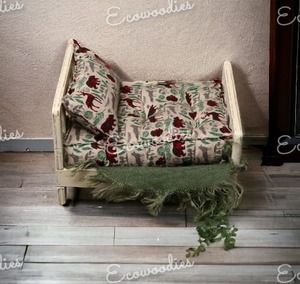 Nouveau-né photographie accessoires bambou bois lit pliable infantile artistique Studio accessoire pour chambre Photoshoots - Product Image 1