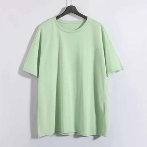 Camiseta personalizada con hombro caído para mujer, ropa de calle de algodón y poliéster, camisetas lisas para mujer, camisas holgadas de gran tamaño negras - Product Image 5