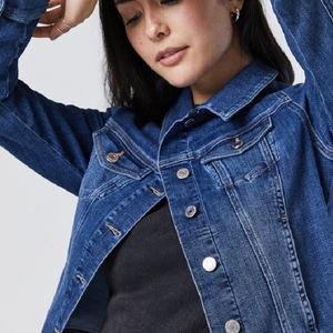 Veste en jean multicolore décontractée pour femmes Streetwear d'été à séchage rapide avec décoration de bouton étiquette personnalisée confortable - Product Image 6