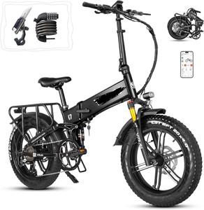 Bicicleta Eléctrica I7Pro 20AH Nueva, Plegable para Adultos, Motor Ei-wol de 750W, Llanta Ancha, Cuadro de Acero, Viene con Kit Completo - Product Image 1
