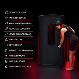 خيمة ساونا محمولة مستديرة الشكل لشخص واحد خيمة ساونا ساخنة حديثة للتدفئة مع سخان - Product Image 5