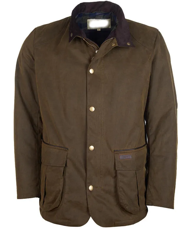 Veste de cire classique pour hommes Manteau en coton ciré à doublure à carreaux