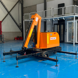 Nhỏ gọn gấp điện sàn cần cẩu nhỏ di động JIB <span class=keywords><strong>Crane</strong></span> thủy lực di động thiết kế cho cửa hàng tầng nâng - Product Image 2