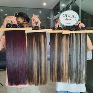 Producto más vendido cabello crudo liso de hueso de Vietnam un solo donante paquetes de 8 - 30 pulgadas con frontal HD 13x4 - Product Image 5