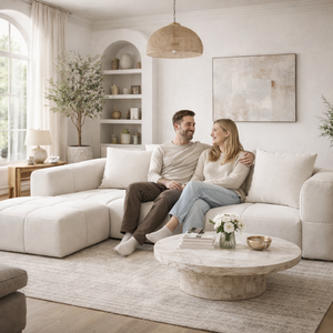Divano Letto Componibile a 7 Posti in Velluto, Divano Angolare a L per <span class=keywords><strong>Soggiorno</strong></span> o Esterno - Product Image 1