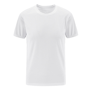 Camiseta blanca básica de cuello redondo con serigrafía personalizada lisa sin marca suave para hombre - Product Image 1