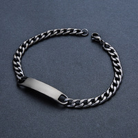 Pulsera de Cadena de Eslabones de Acero Inoxidable Personalizada de Fábrica, 6MM 8MM, Chapada en Oro PVD de 18K, Grabado Láser, Regalo Promocional, Venta al por Mayor