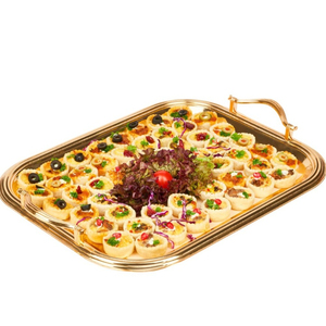 ถาดเสิร์ฟช็อคโกแลตโลหะสีทองมีที่ใส่ของหวานตกแต่งดีไซน์สุดหรูที่วางช็อคโกแลต - Product Image 6