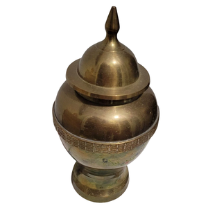 Pot de temple en laiton pur de haute qualité avec finition polie, pot de temple en laiton vintage pour la décoration du temple - Product Image 2