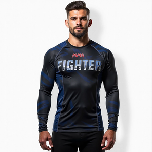 Protectores de erupción personalizados de alta calidad, venta al por mayor, ropa MMA sublimada para deportes de combate competitivos y entrenamientos de entrenamiento - Product Image 4