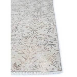 Tapis en laine vintage à motifs floraux beige et marron, noués à la main, pour la maison, salon, couloir, entrée, rectangulaire, puzzle abstrait Pae-494 - Product Image 4