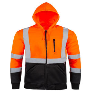 Premium Quality Breathable Cotton Hi Vis Reflective <b>Hoodie</b> with Waterproof Outer Layer for Road Construction Maintenance Teams - Product Image 2
