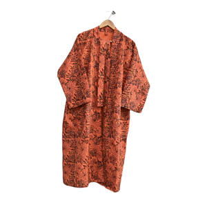 <b>Kimono</b> Cotton waffle robe Women's Summer Open Front Sleepwear Robe <b>Beach</b> Wear Dress - Product Image 5