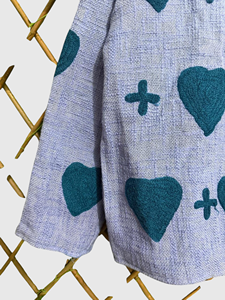 Veste à col roulé en tricot avec motif cœur brodé à la main, manches longues, taille plus, vêtements d'automne pour femmes - Product Image 5