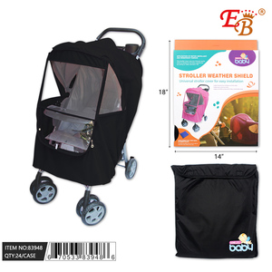 ผ้าคลุมรถเข็นเด็กกันน้ำสีดำ24ชิ้น /cs อุปกรณ์เสริมสำหรับเด็ก - Product Image 1