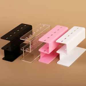 Pince à cils 6 trous greffés Outil de beauté Acrylique et verre Présentoir Pince à ongles Supports de stockage - Product Image 4