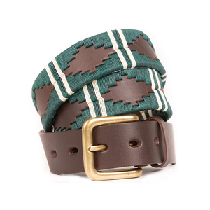 Cinturón de cuero de polo equino ecuestre de calidad personalizada para hombres, cinturón deportivo bordado de cuero de grano superior con hebilla - Product Image 3