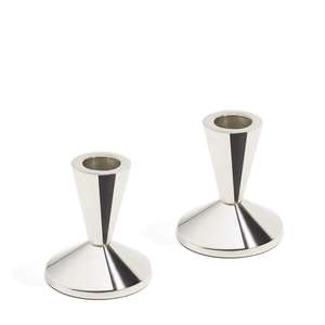 <b>Taper</b> <b>Candle</b> Stand Base Silver for Home Decor - Product Image 3