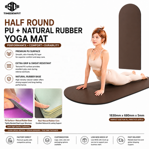 Tapete de Yoga de Caucho Natural PU con Forma de Cápsula y Logotipo Personalizado, Ecológico, Antideslizante, con Forma de Píldora Arqueada, para Estudio de Pilates - Product Image 1