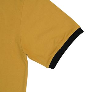 Camiseta Ringer Premium de algodón dorado antiguo | Camisa con dobladillo curvo de fraternidad para hombre con número de bordado de chenilla | Ropa griega negra - Product Image 6