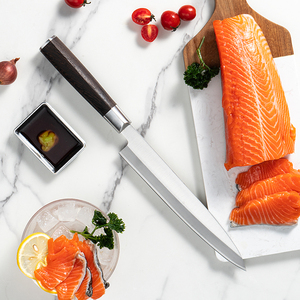 Venta al por mayor personalizado de calidad superior OEM ODM servicio japonés cuchillo rebanador cuchillo de cocina de acero inoxidable con mango de madera - Product Image 6