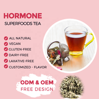 Thé personnalisé à base de feuilles de framboisier rouge pour l'équilibre hormonal de la fertilité chez la femme, thé aux herbes naturelles