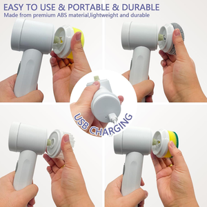 Kit de Peinado Eléctrico 5 en 1 con Funciones de Rizado, Alisado y Recorte, Incluye Cepillos de Limpieza - Product Image 5