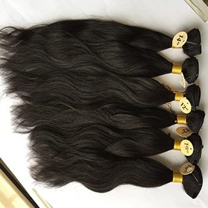 ผมต่ออินเดียแท้ สีธรรมชาติ ผมเวอร์จิ้นแบบลอน  เรมี่ ดับเบิ้ลดรอว์น  แบบเย็บด้วยเครื่อง  จัดเรียงเกล็ดผมอย่างสมบูรณ์ - Product Image 2