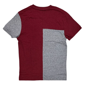 Vente chaude T-shirt bicolore pour hommes été mode col en v manches courtes 100% coton hommes t-shirts - Product Image 2